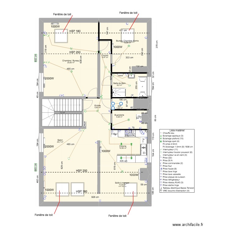 PLAN D'ARCHITECTURE FINAL SAINT PIERRE. Plan de 11 pièces et 128 m2