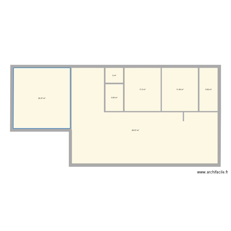 L Shape Aude 4 Template. Plan de 0 pièce et 0 m2