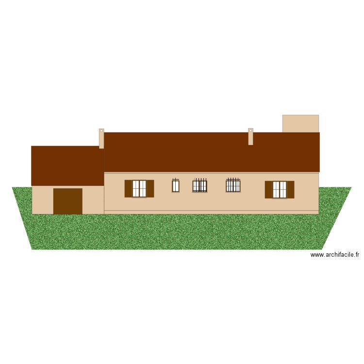 Façade Nord avant travaux. Plan de 0 pièce et 0 m2