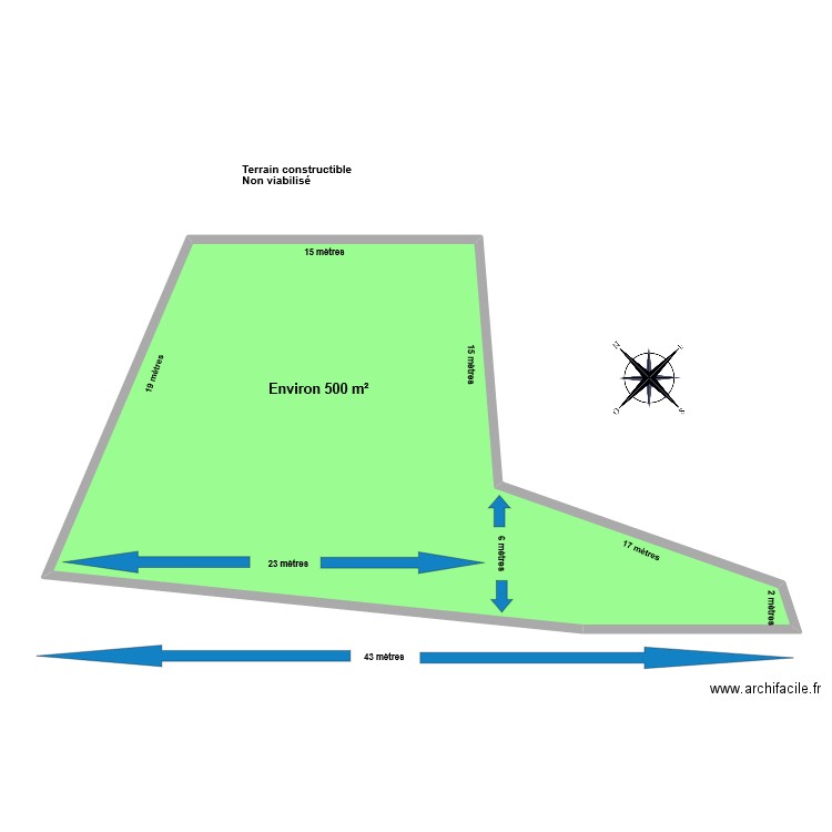 SEDIF. Plan de 1 pièce et 121 m2