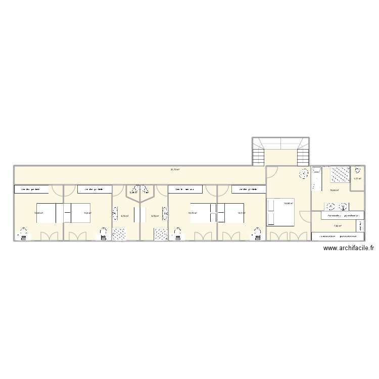 Etage. Plan de 0 pièce et 0 m2
