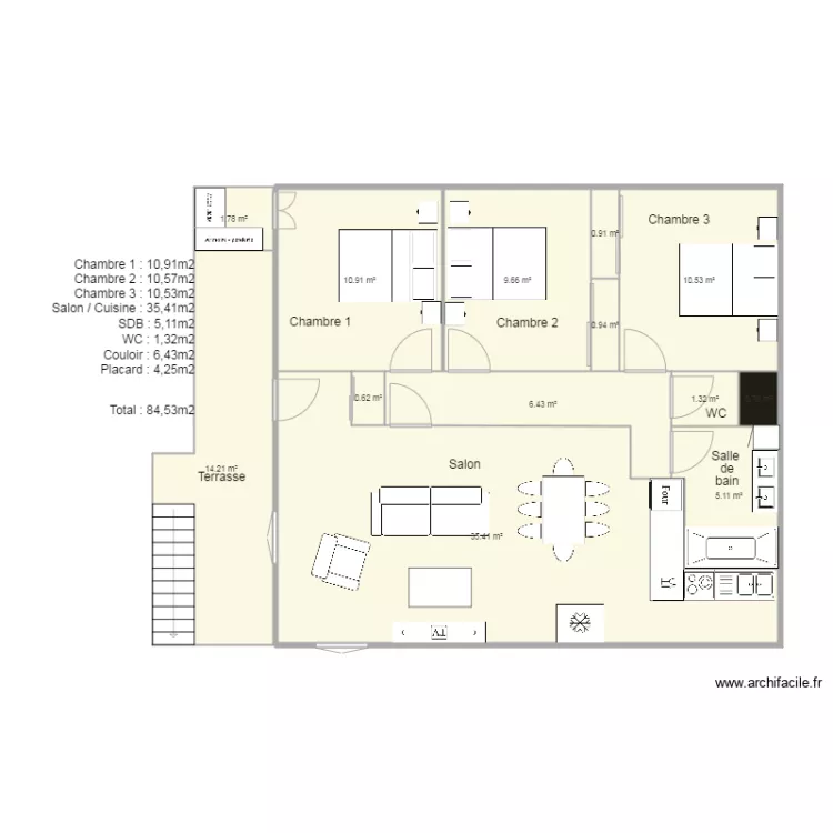 APPART3. Plan de APPART3. Plan de