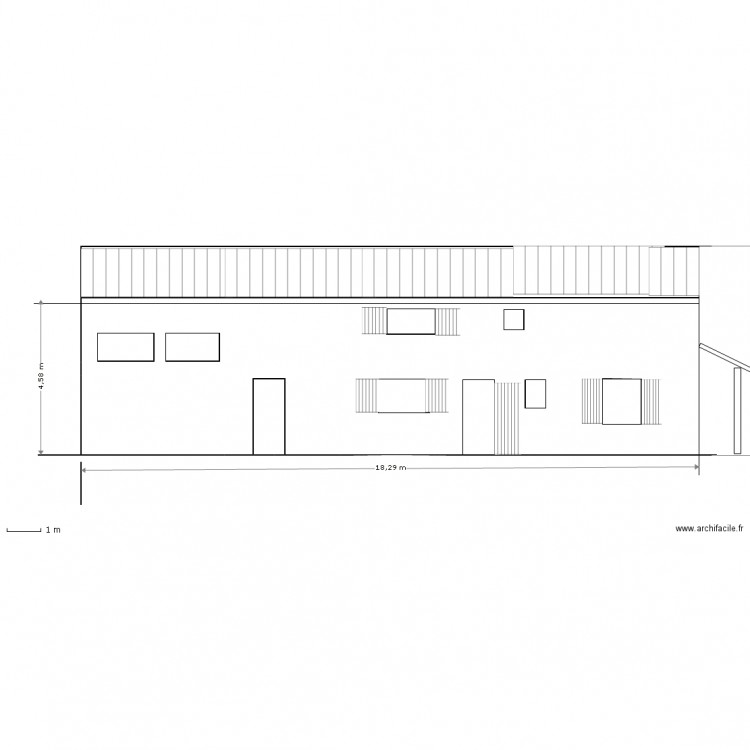 facade nord projet avec hautvent. Plan de 0 pièce et 0 m2