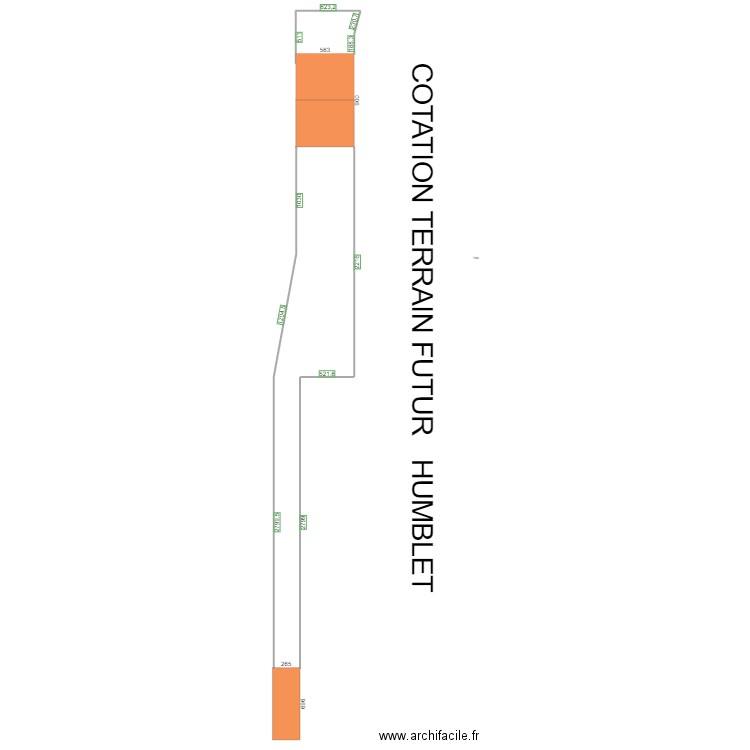 COTATION TERRAIN FUTUR   HUMBLET . Plan de 0 pièce et 0 m2