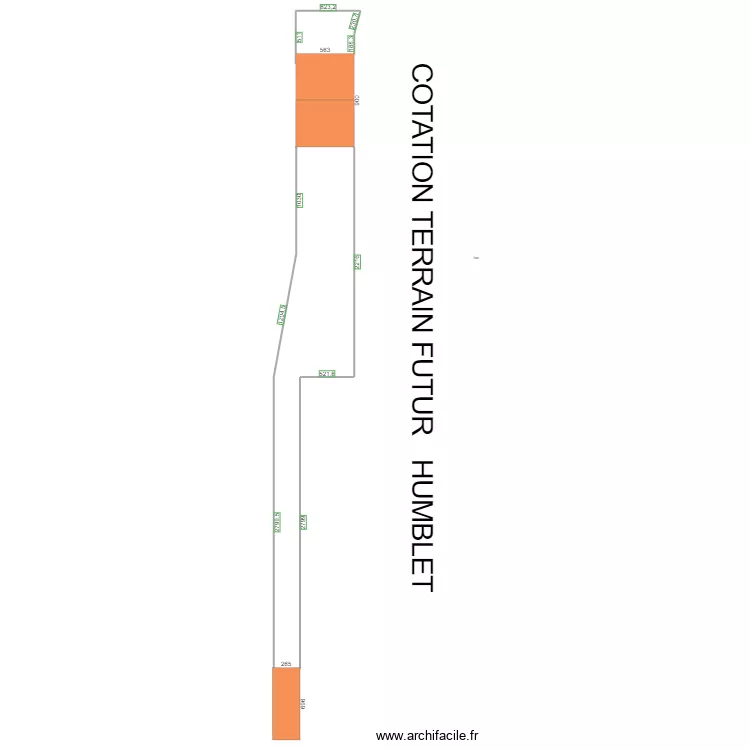 COTATION TERRAIN FUTUR   HUMBLET . Plan de 