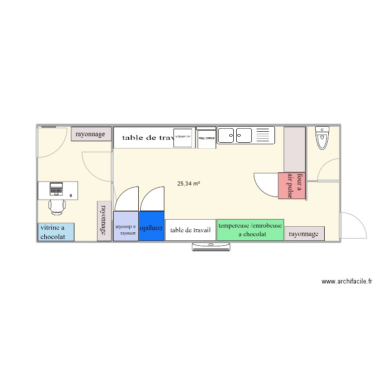 Wesley . Plan de 1 pièce et 25 m2