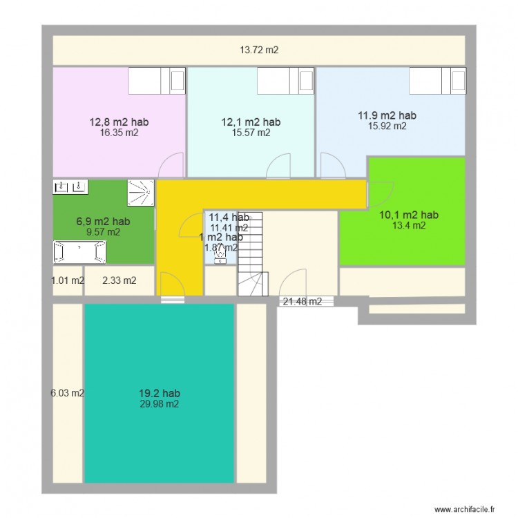 maison4étagebis. Plan de 0 pièce et 0 m2