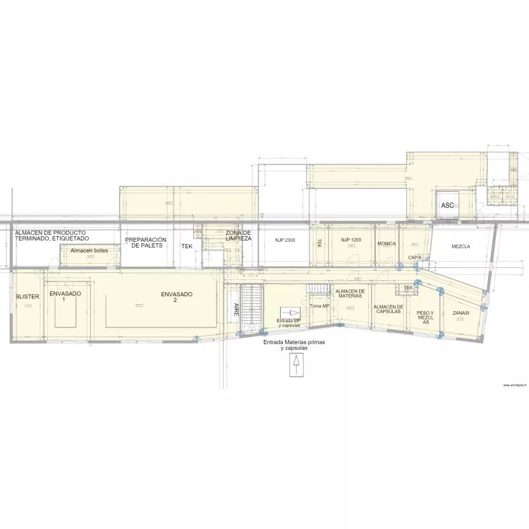 Vestuarios V6 B Jerome. Plan de 
