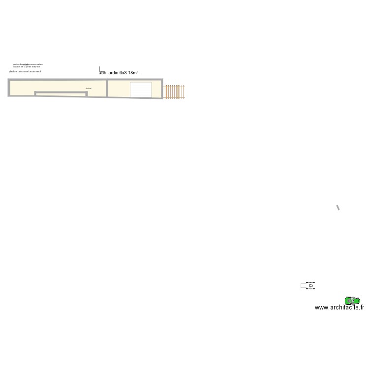 abri jardin. Plan de 0 pièce et 0 m2