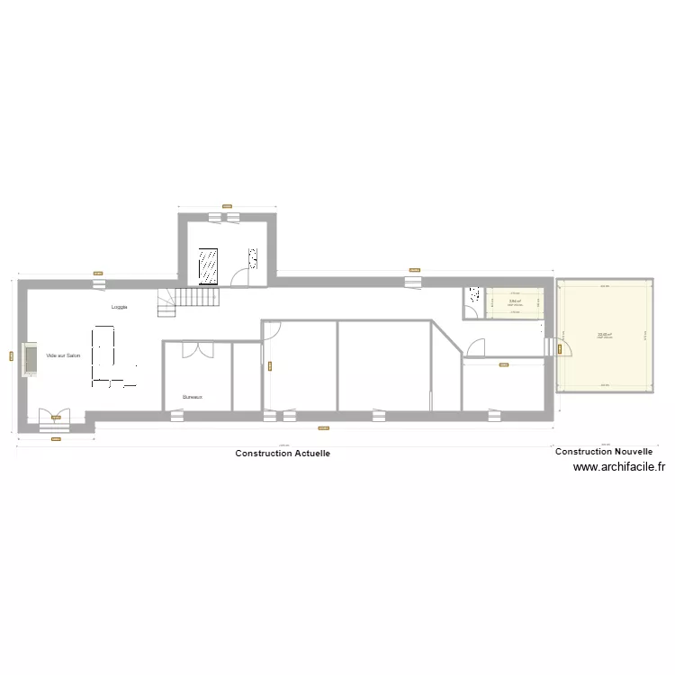 Plan des niveaux &Eacute;tage Projet oda. Plan de 