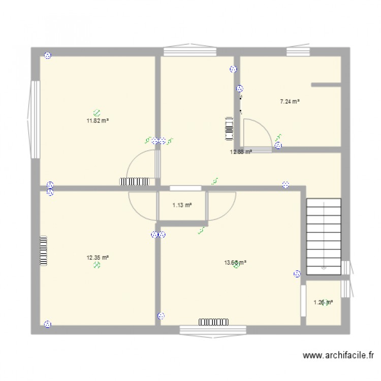 Maison éléctricité. Plan de 0 pièce et 0 m2