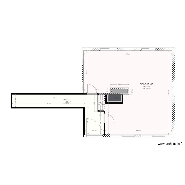 JEUNET CUISINE APRES. Plan de 0 pièce et 0 m2