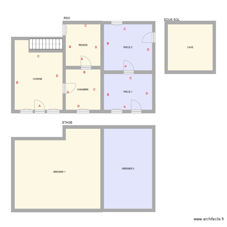 lechervy. Plan de 0 pièce et 0 m2