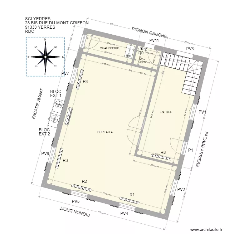RDC SCI Yerres. Plan de RDC SCI Yerres. Plan de