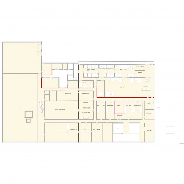 Phase 1 agrandissement Est locaux v2. Plan de 0 pièce et 0 m2