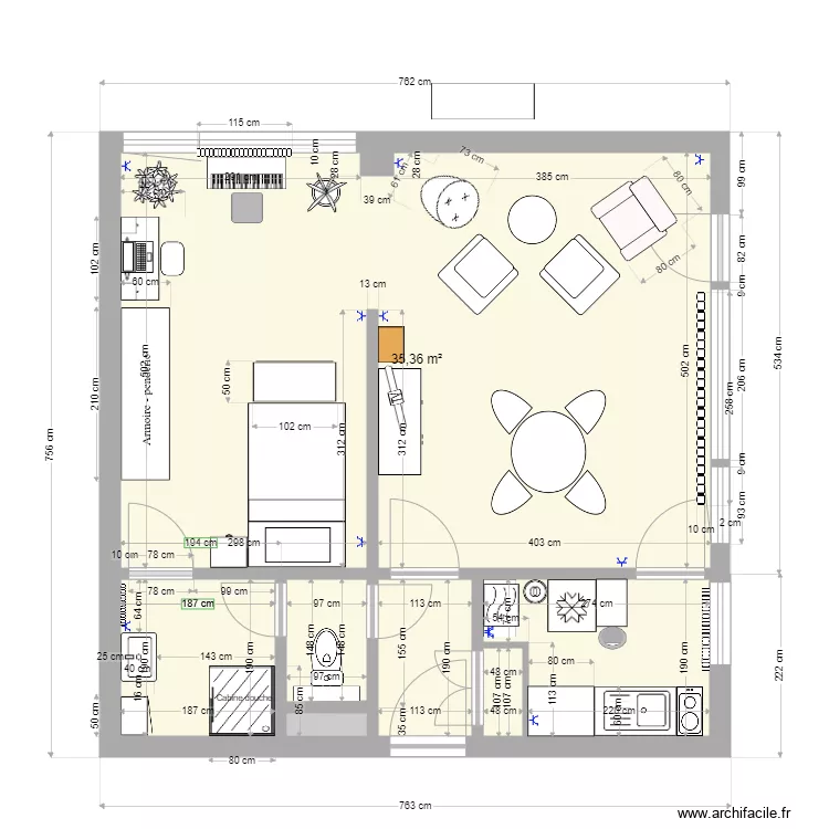PRES1 murs block3. Plan de 