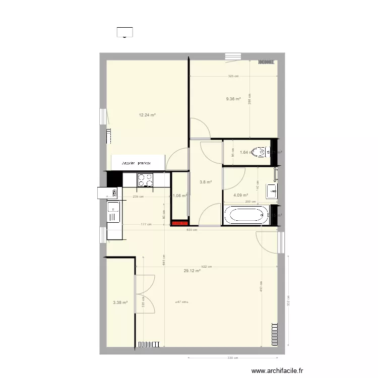 amenagement appartement v2. Plan de 