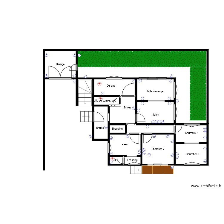 maison anouar 2 (b). Plan de 15 pièces et 29 m2