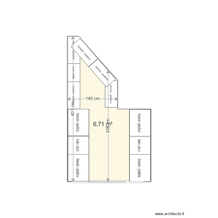 Dressing Cardinet. Plan de 0 pièce et 0 m2