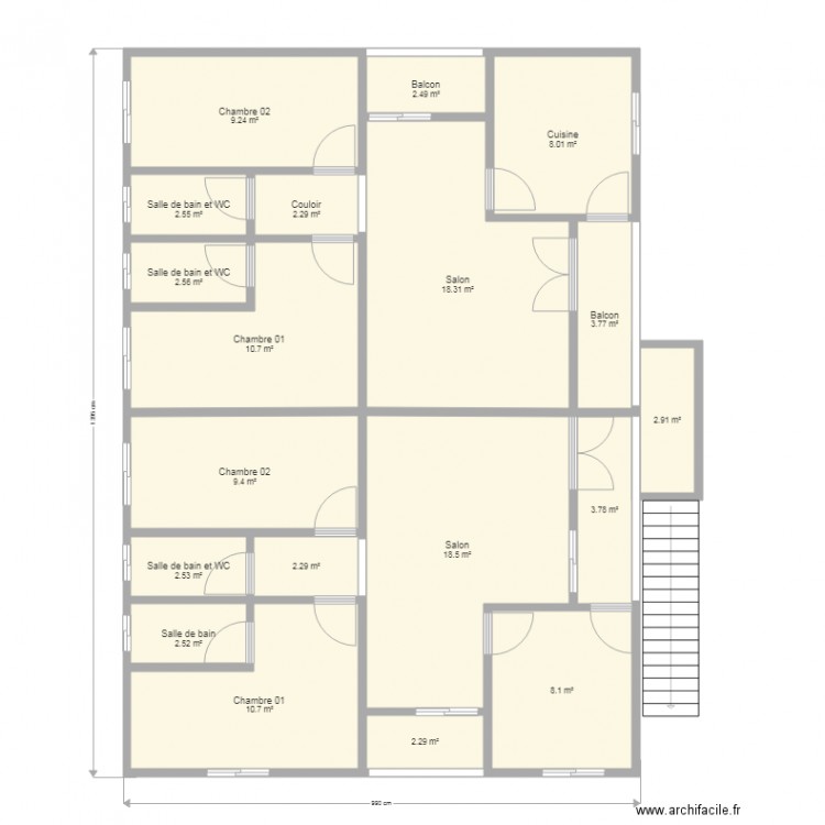 PLAN ETAGE ROSTAND. Plan de 0 pièce et 0 m2