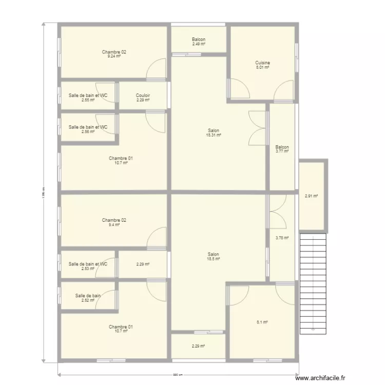PLAN ETAGE ROSTAND. Plan de 