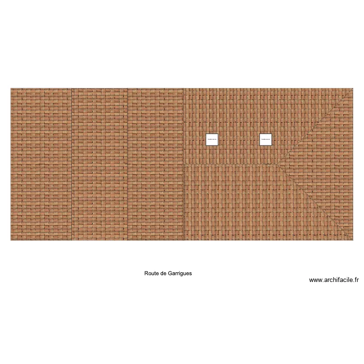 Toiture apr&egrave;s Azas. Plan de 