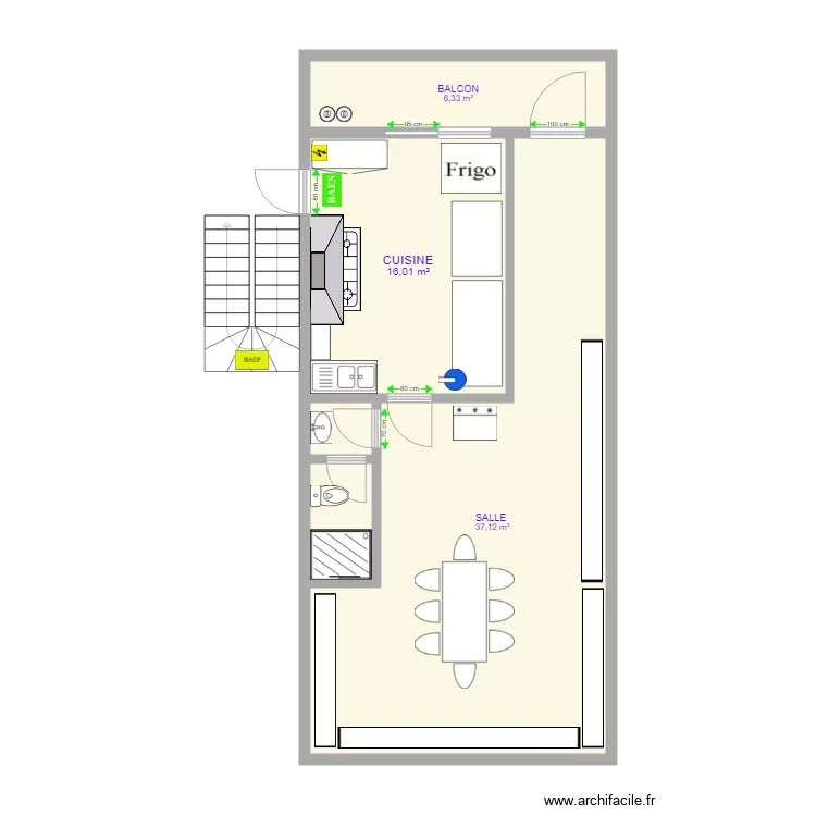MIRANDA CUISINE. Plan de 