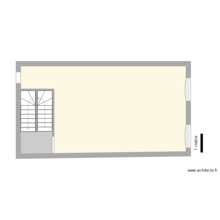 FONTAINE NEUVE 7 R+1 AVANT. Plan de 2 pièces et 42 m2