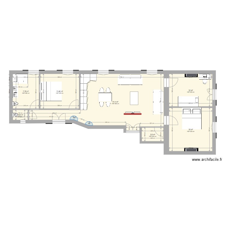 Projet Rénovation Apt Ajaccio 3  étage. Plan de 0 pièce et 0 m2