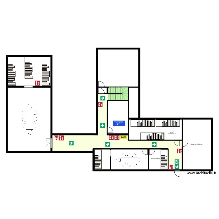 Setec RDC 3 modifié. Plan de 12 pièces et 280 m2