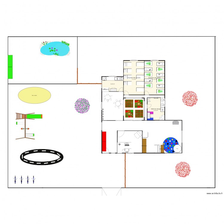 Crèche. Plan de 0 pièce et 0 m2