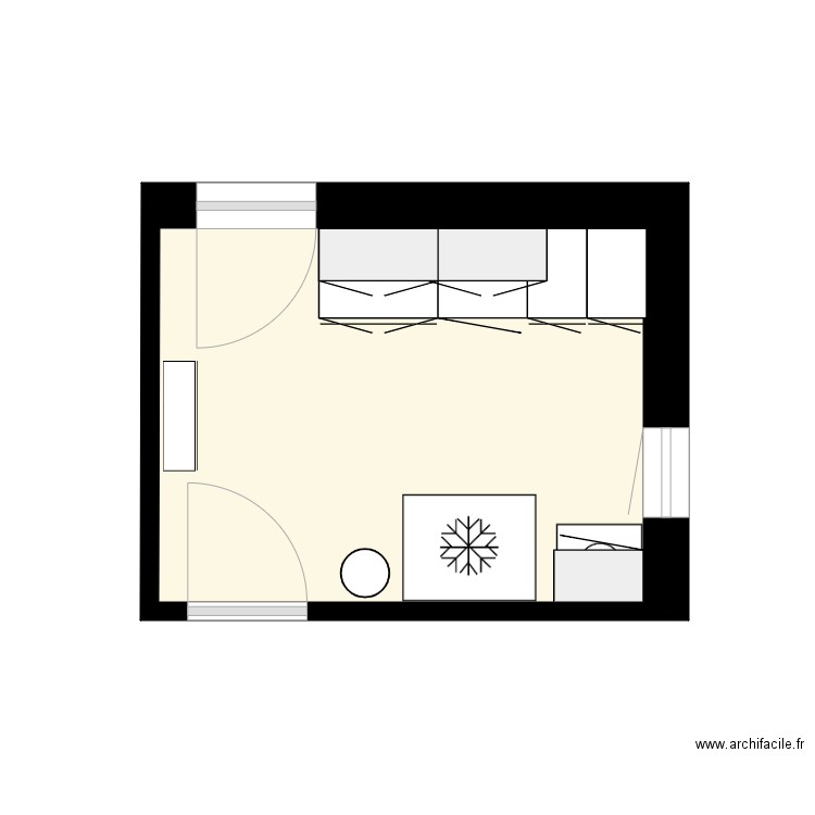 CELLIER. Plan de 1 pièce et 8 m2