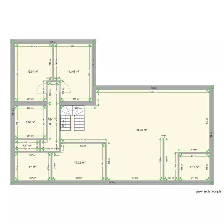 Maison en L 2. Plan de 