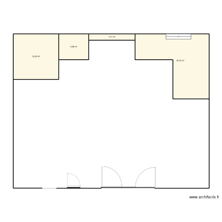 ZAZ. Plan de 4 pièces et 38 m2