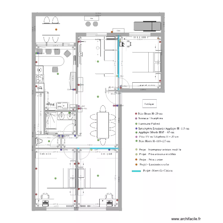 Appart Quater. Plan de 