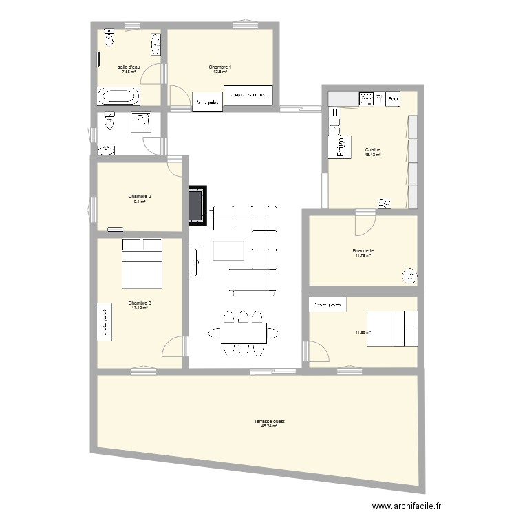 villa 1. Plan de 0 pièce et 0 m2