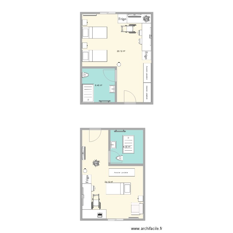 modèles chambres mrs. Plan de 0 pièce et 0 m2