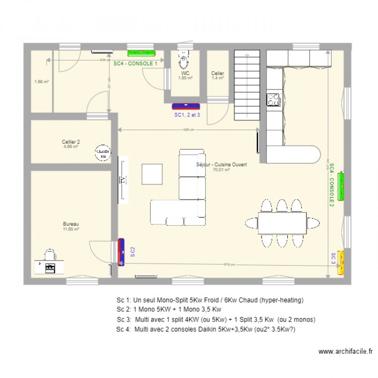 Plan RDC Pibrac. Plan de 0 pièce et 0 m2