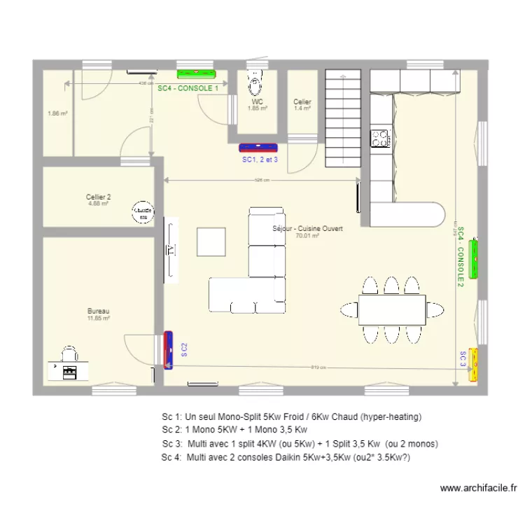 Plan RDC Pibrac. Plan de 