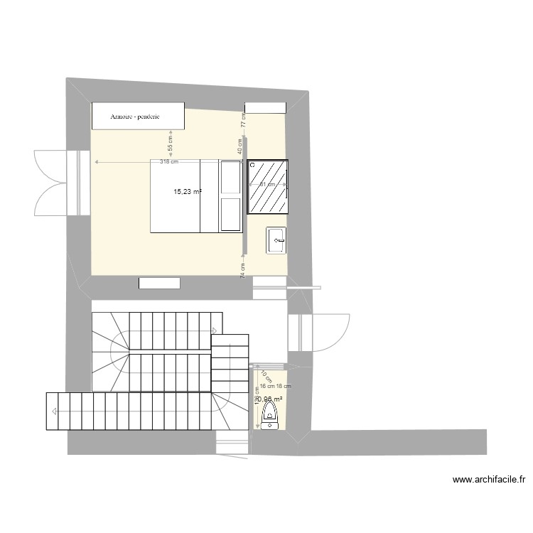 chambre 1er etage. Plan de 0 pièce et 0 m2