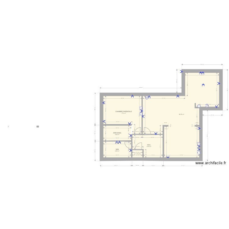 Maison REZ Jardin Plan 6 pièces 99 m2 dessiné par dblex Maison REZ Jardin Plan 6 pièces 99 m2 dessiné par dblex