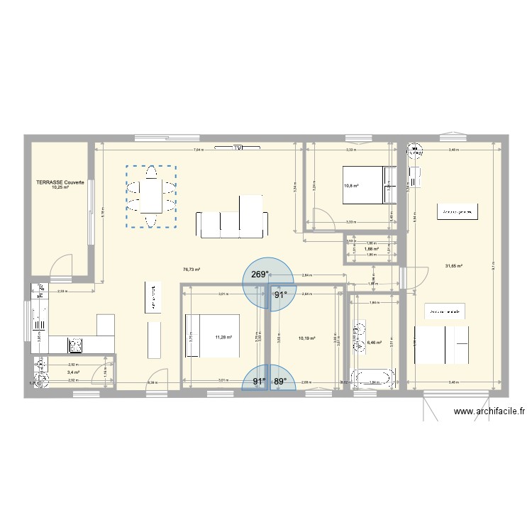 Maison 100m2 31 12 21. Plan de 0 pièce et 0 m2