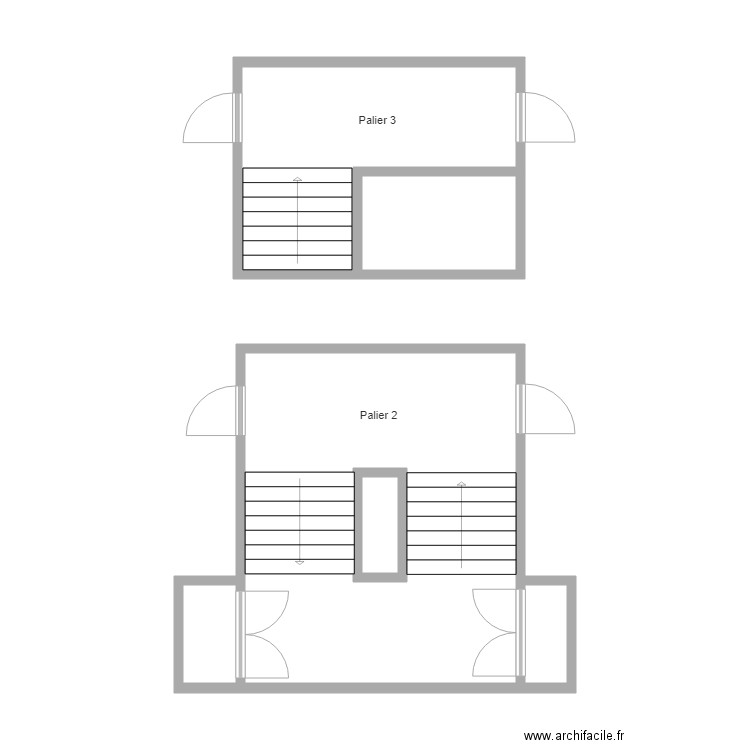 Paliers 2 et 3 La maladière. Plan de 0 pièce et 0 m2