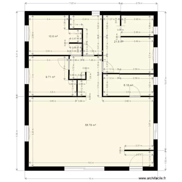 maison &agrave; construire vide. Plan de 