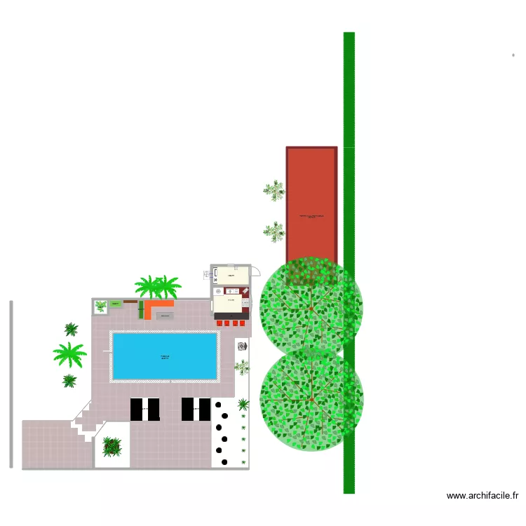 PLAN DE TERRASSE ET PISCINE 2. Plan de 