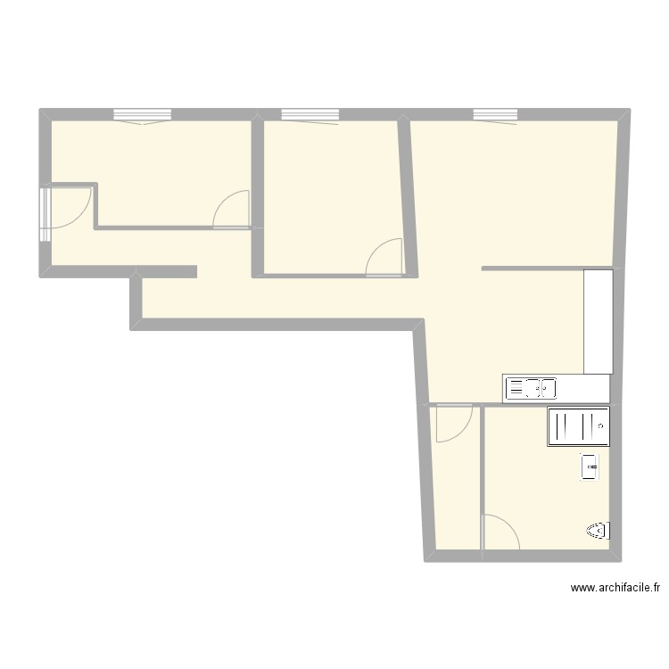 Appartement L_R+1. Plan de 0 pièce et 0 m2