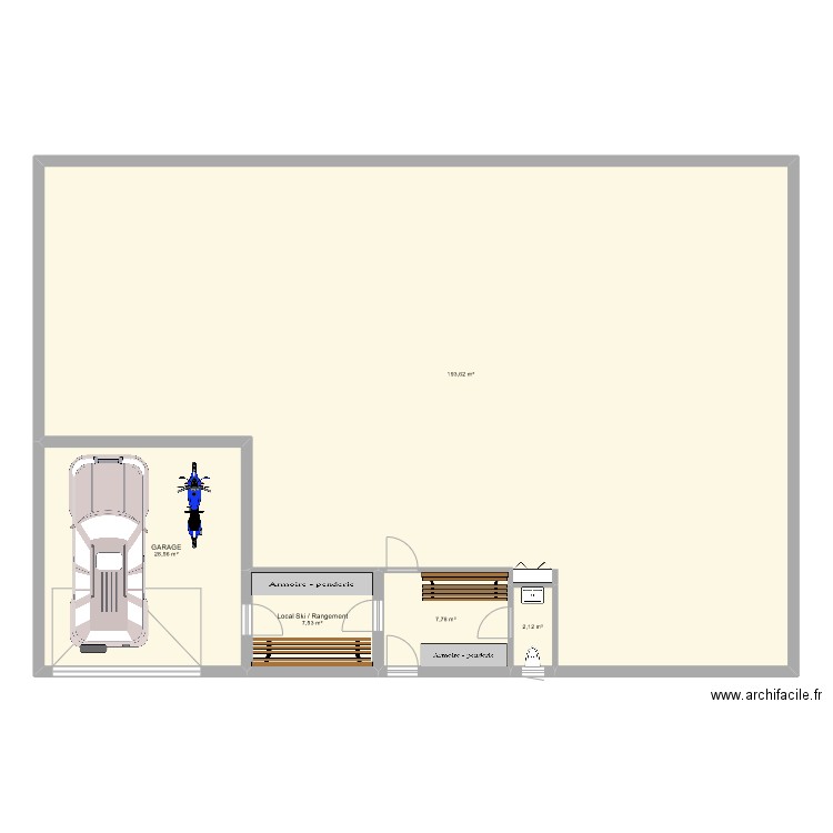 chalet allos 1. Plan de 5 pièces et 240 m2