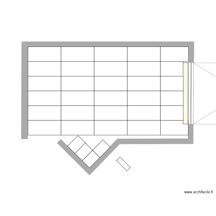 Calepinage garage. Plan de 0 pièce et 0 m2