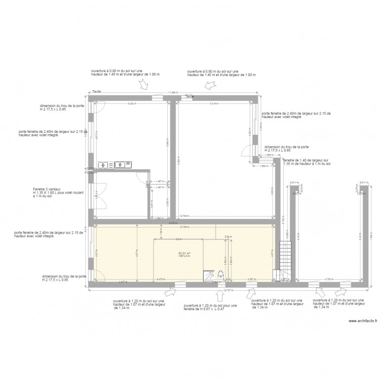 RDC JULES GUESDE PLAN FENETRES GREGORY. Plan de 0 pièce et 0 m2