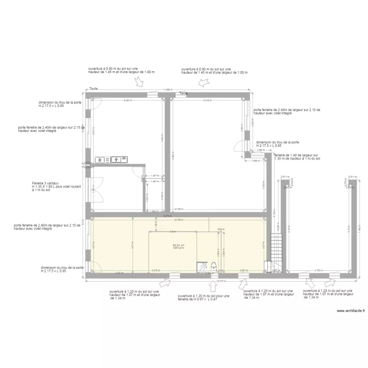 RDC JULES GUESDE PLAN FENETRES GREGORY. Plan de RDC JULES GUESDE PLAN FENETRES GREGORY. Plan de